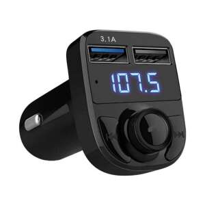 Bluetooth-Auto-Transmitter mit zwei USB-Ladeanschlüssen, schwarz - Transmitter