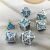RPG Dice Angel 7 darabos fém dobókocka készlet stílusos felületen