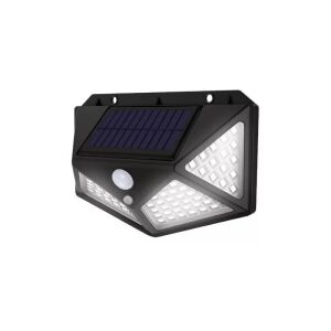 100 LED lumina solară de perete cu senzor de mișcare, 4 panouri LED