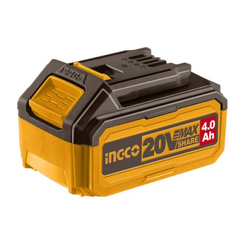 INGCO P20S 20V 4.0Ah lítium-ion akkumulátor, oldalnézet - Szerszám akkumulátor és töltő