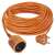 Orange 30 meter extension cord with one socket, 1.5 mm2 cable, 250V, PVC insulated
