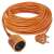 Orange 30 meter extension cord with one socket, 1.5 mm2 cable, 250V, PVC insulated