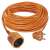 Orange 30 meter extension cord with one socket, 1.5 mm2 cable, 250V, PVC insulated