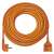Orange 30 meter extension cord with one socket, 1.5 mm2 cable, 250V, PVC insulated