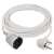 White 7 meter extension cord with one socket, 1.5 mm² cable
