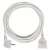 White 7 meter extension cord with one socket, 1.5 mm² cable