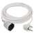 White 7 meter extension cord with one socket, 1.5 mm² cable