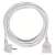 White 7 meter extension cord with one socket, 1.5 mm² cable