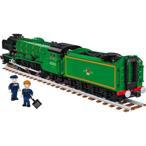 COBI Flying Scotsman brit gőzmozdony szett két figurával, ferde nézet - Cobi