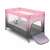 Lionelo Stefi utazóágy rózsaszín ombre színben, oldalsó bejárattal és kerekekkel a könnyű mozgatáshoz