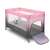 Lionelo Stefi utazóágy rózsaszín ombre színben, oldalsó bejárattal és kerekekkel a könnyű mozgatáshoz