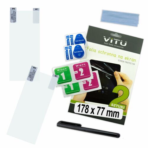 2 x Védőfólia e-könyv olvasó tablethez 178x77 mm 17,8 x 7,7 cm 7,6" VITU 156428175 - Mobiltelefon kiegészítő