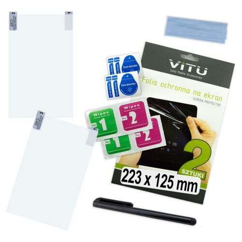 2 x Védőfólia e-könyv olvasó tablethez 223x125 mm 22,3 x 12,5 cm 10,1" VITU 156511463 - Műszaki cikk és elektronika