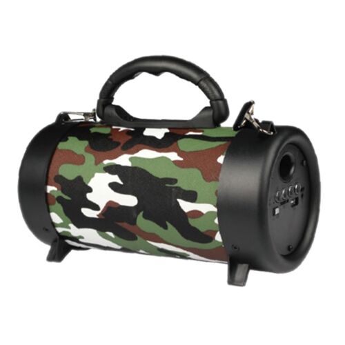Katonai mintás BoomBox Mini hordozható Bluetooth hangszóró mikrofonnal karaokehoz - Avex