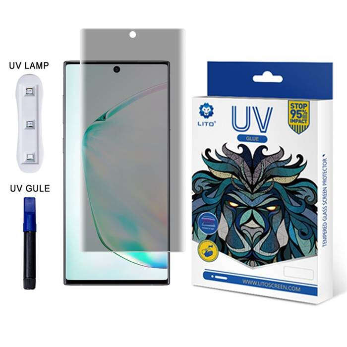 Samsung S8 Plus Lito UV Liquid Glue Privacy 3D Üvegfólia - Átlátszó