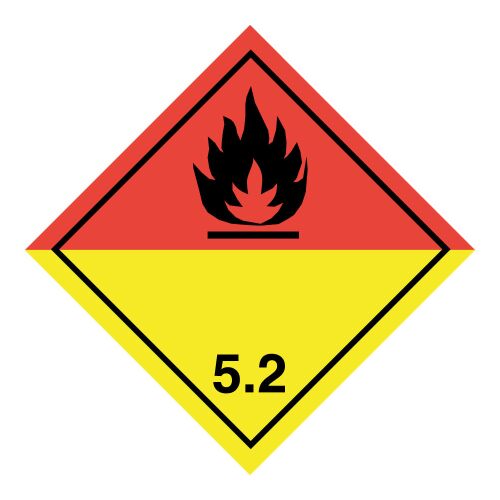 ADR 5.2 Szerves Peroxidok figyelmeztető tábla - Figyelmeztető tábla