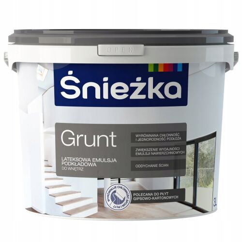 Śnieżka Grunt latex alapozó 3L, beltéri emulziós alapozó falakra és mennyezetekre - Beltéri falfesték