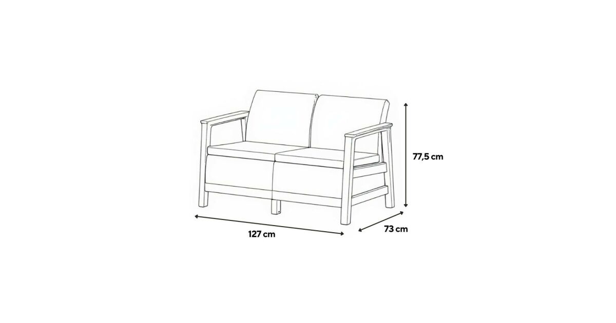 Curver Scandi Box linea duo Garden Furniture Set with Jute Storage ...