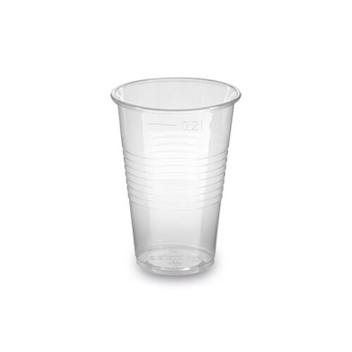 Átlátszó műanyag pohár, 200ml-es eldobható PP pohár hideg és meleg italokhoz - Eldobható pohár