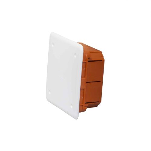 Beépített szereléshez való kapcsolódó doboz, fedéllel, 92x92x45mm, IP40 158154346 - Szerelvény- és kötődoboz