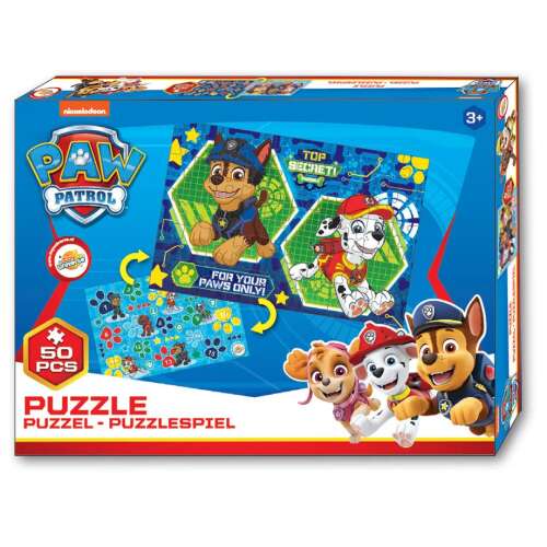 Paw Patrol 50 piece puzzle featuring Chase and Marshall