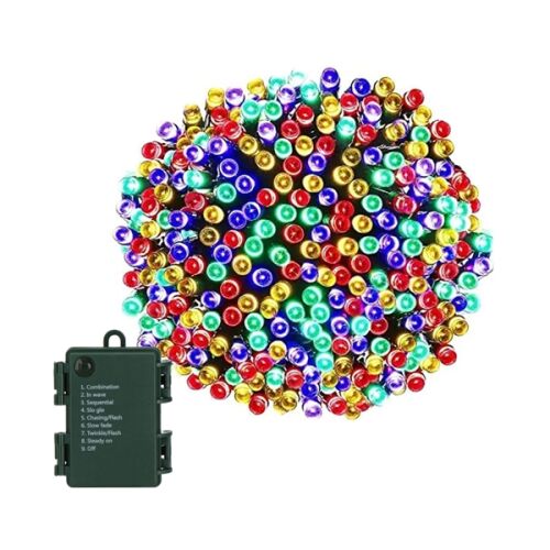 Karácsonyi elmes fényfüzér , 10 méteres, 100 LED, 8 programmal - Melegfehér 157254665 - Dekoráció