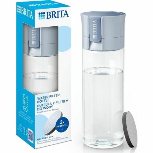 Brita Vízszűrős kulacs 0,6L + 2db MicroDisc szűrő, Világoskék 175621744 - Brita