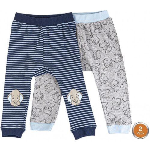 Két pár Disney Dumbo baba nadrág, csíkos és elefántmintás, 62/68 méret - Gyerek nadrág, leggings