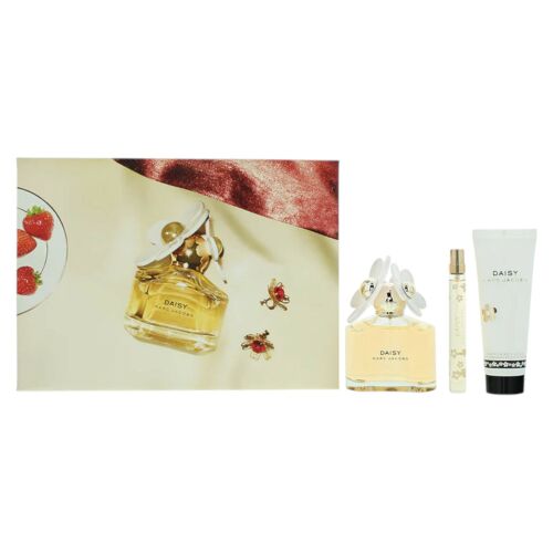 Marc Jacobs Daisy parfüm szett nőknek, 100ml Eau de Toilette testápolóval és rollerballal - Női parfüm szett