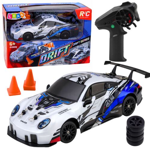 Távirányítós Drift Autó RC Cserélhető Kerekekkel 4WD Kék 1:24 157324579 - Távirányítós jármű