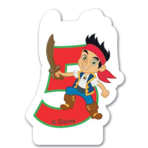 Disney Jake és a Sohaország kalózai 5-ös számú születésnapi gyertya