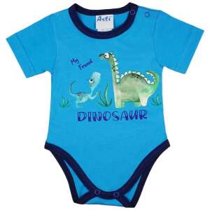 Kék rövid ujjú baba body dinós mintával, Asti márka - Asti