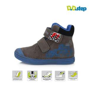 DD Step DD Step Versenyautós bélelt bőr cipő szürke 34 44246190 D.D.Step Utcai - sport gyerekcipők