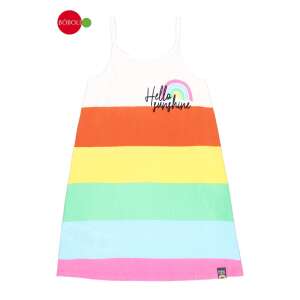 Rochie boboli de vară cu dungi curcubeu pentru fete, 12 ani (152 cm) - Modă și îmbrăcăminte