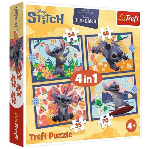 Trefl Lilo és Stitch puzzle 4 az 1-ben - Hawaii nyaralás 157346309 - Puzzle és kirakó