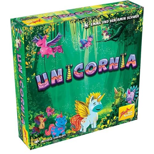 Unicornia társasjáték a Zoch-tól, egy varázslatos családi játék unikornisokkal és szivárványokkal - Társasjáték