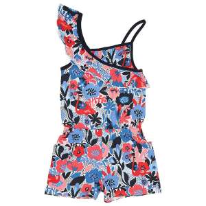 Boboli lányoknak virágos playsuit flamingós mintával, 10 éves méret (140 cm), elülső nézet - Boboli