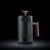 Graef MFP22 French press kávéfőző, fekete háttér, elegáns design, prémium kávéfőző eszköz.
