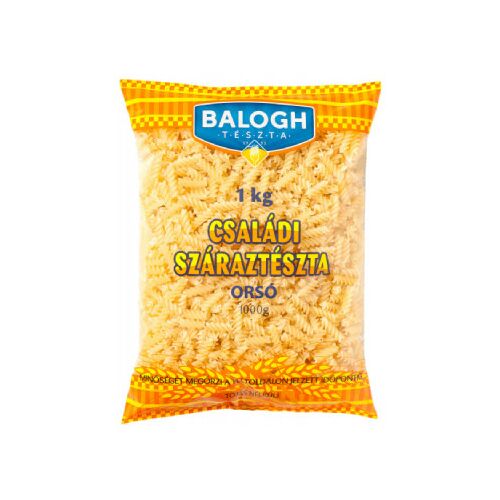 BALOGH CSALÁDI TÉSZTA ORSÓ 1KG, családi orsótészta csomagolásban - Tészta