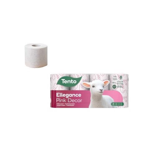 TENTO ELLEGANCE PINK DECOR WC PAPÍR 3RÉTEGŰ 8TEK 157423571 - WC-papír
