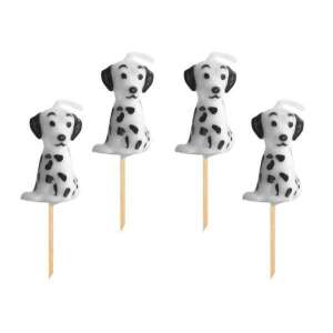 Set de 4 lumânări pentru tort în formă de cățeluș dalmatian - Decoratiuni pentru tort