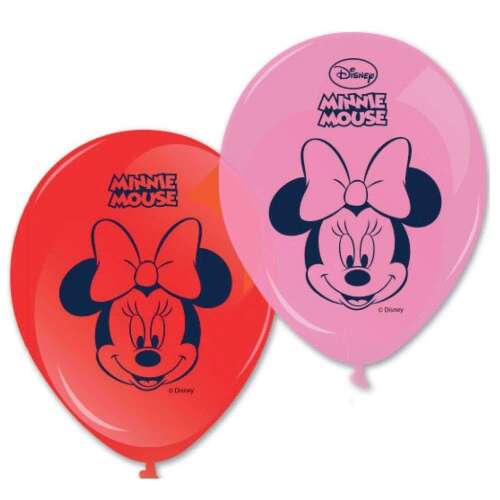 Disney Minnie Mouse léggömbök, piros és rózsaszín, 8 db-os csomag