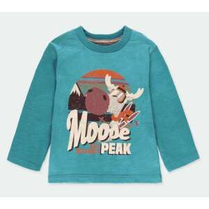 Boboli fiú hosszú ujjú póló, szarvas mintával, kék, 5-6 év - Boboli
