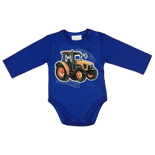 Hosszú ujjú baba body traktoros mintával 157455058 - Gyerek body