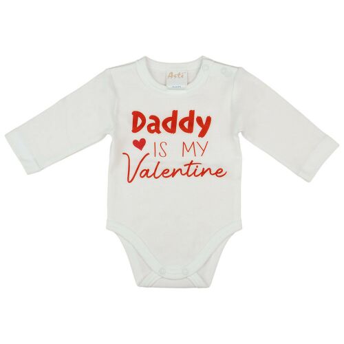 "Daddy is my Valentine" feliratos valentin napi baba body fehér 157455158 - Gyerekruha és babaruha
