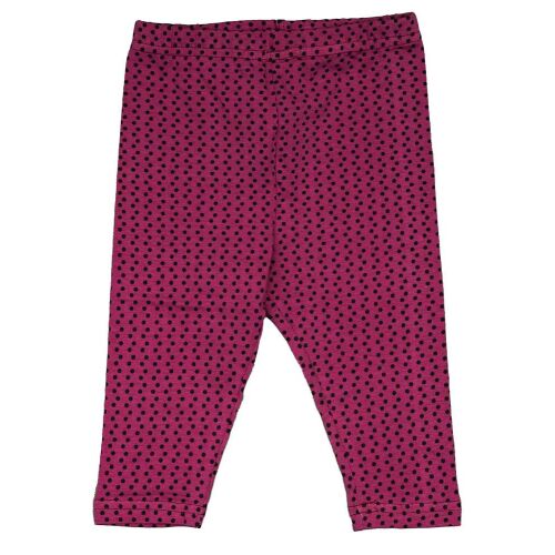 Kislány pöttyös leggings, rózsaszín fekete mintával - Gyerek leggings