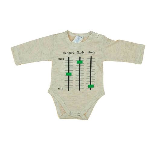 Feliratos hosszú ujjú baba body