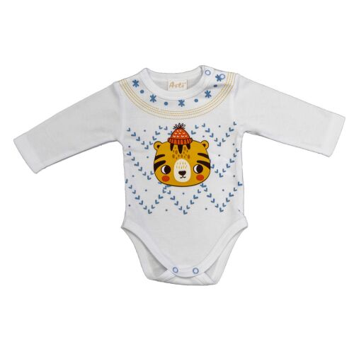 Hosszú ujjú baba body karácsonyi tigris mintával 157458860 - Gyerek body