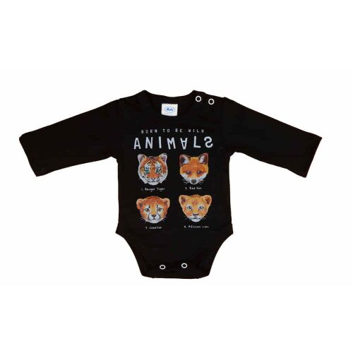 Hosszú ujjú baba body állatos mintával 157459384 - Gyerek body