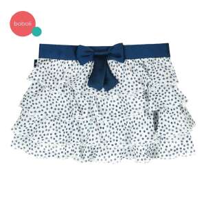 Boboli fehér pöttyös fodros szoknya kék masnival lányoknak - Boboli